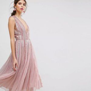 ISO ASOS Sequin Mesh Fit and Flare Midi Dress!!!